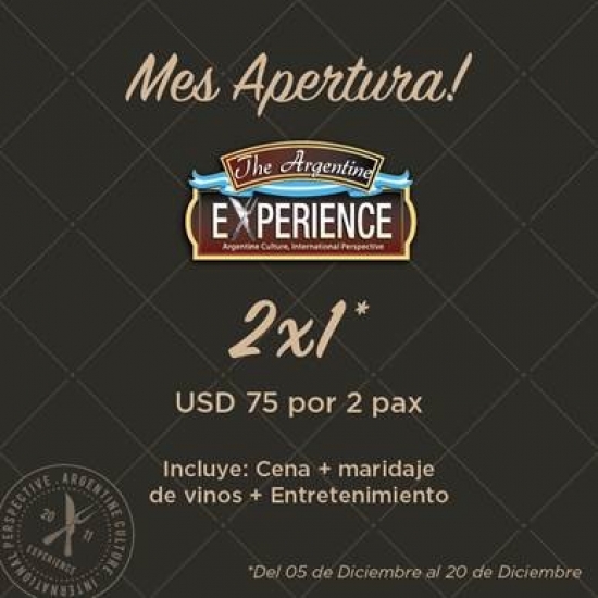 2x1 en The Argentine Experience Iguazú - / - Iemanja